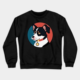 Cute lil Black and White Puppy Dog Crewneck Sweatshirt